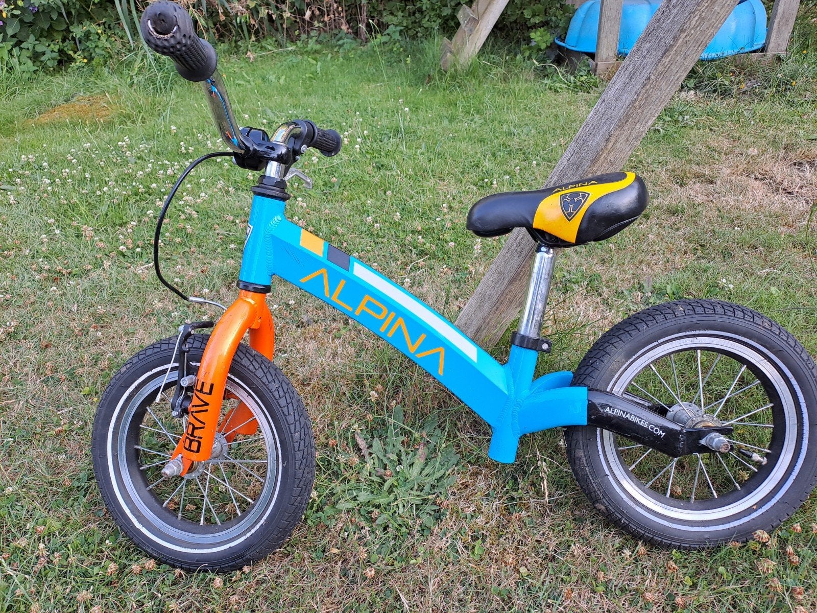 Alpina loopfietsje - 12 inch, Fietsen en Brommers, Ophalen, Gebruikt, Velgrem, Alpina