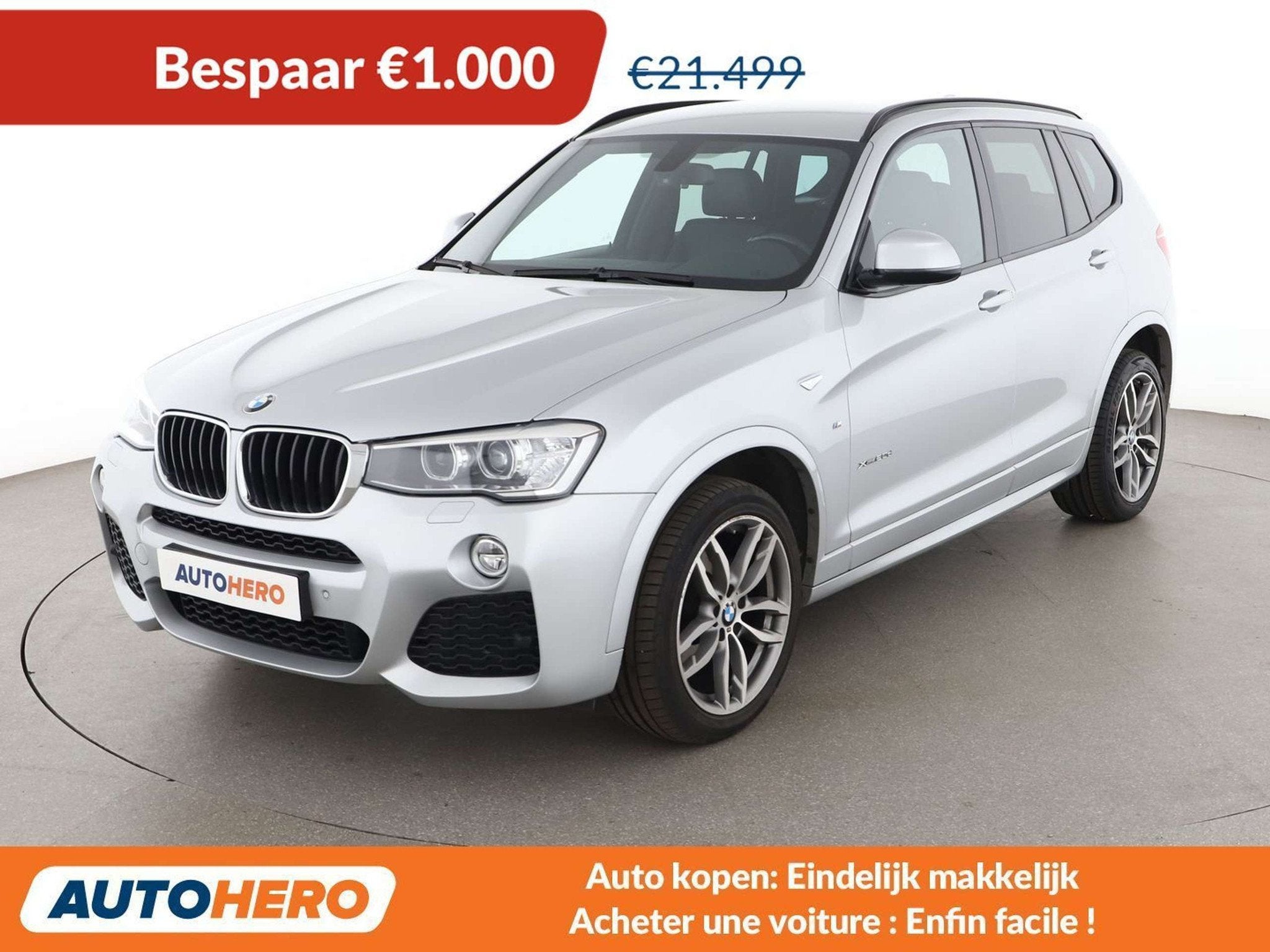 BMW X3 xDrive 20d Sport (bj 2017, automaat), Auto's, Zwart, Leder, SUV of Terreinwagen, Te koop