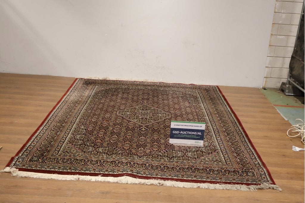 Perzisch vloerkleed met franjes - Met Certificaat, Antiek en Kunst, Ophalen of Verzenden