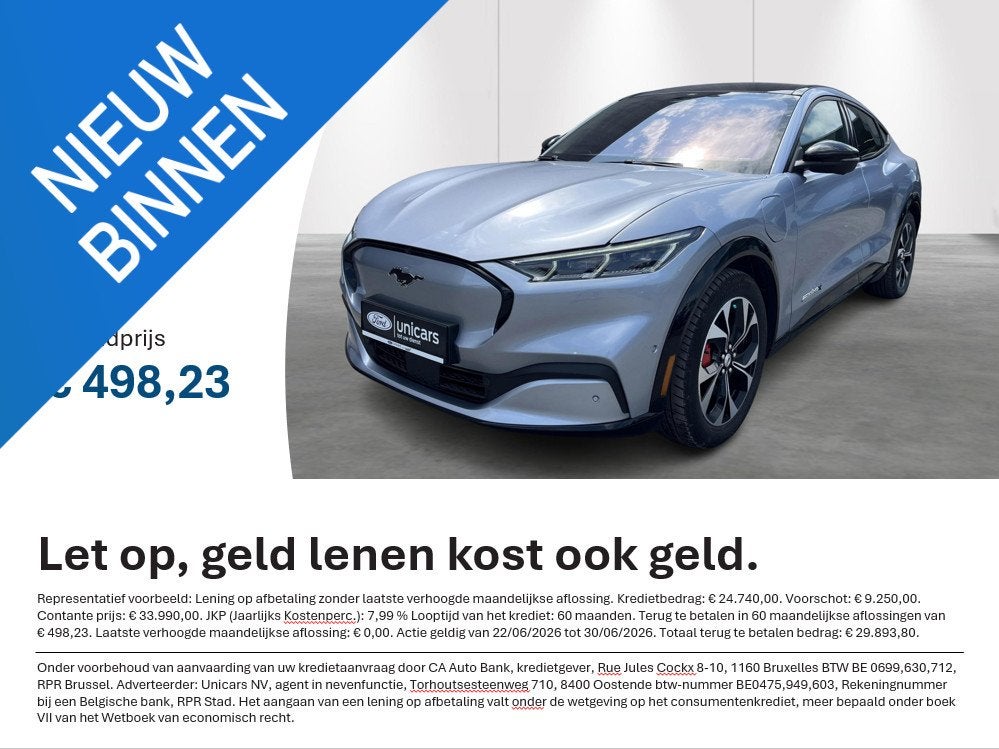 Ford Mustang Mach-E 91kWh 272kW Extended Range Premium AWD, Autos, Argent ou Gris, Achat, 550 km, https://public.car-pass.be/vhr/e0637e7c-d685-4d60-80c3-5c4fdbb54458