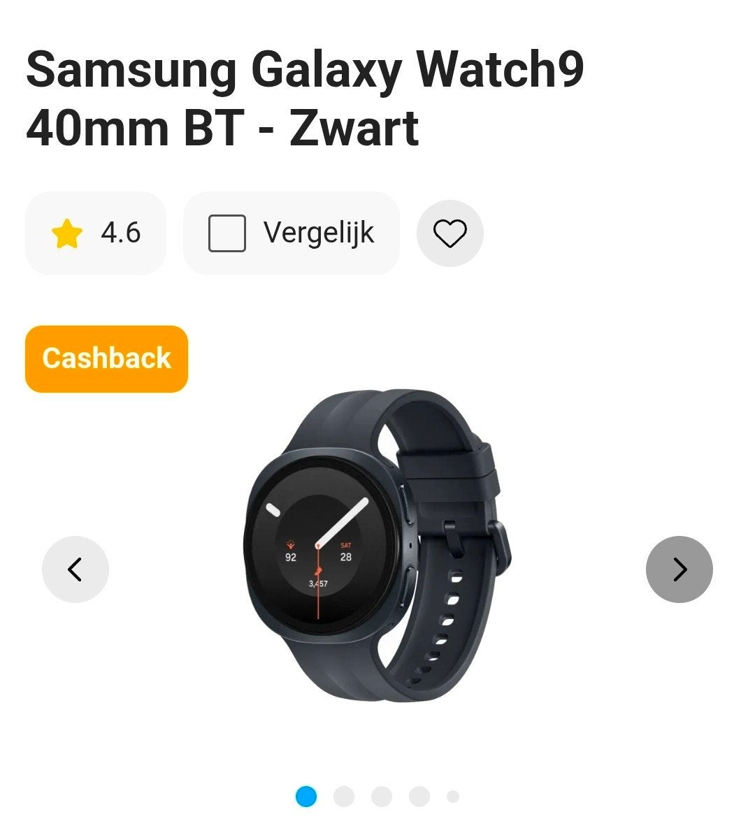 Samsung Galaxy Watch 9 bt 40mm black, Bijoux, Sacs & Beauté, Montres connectées, Enlèvement