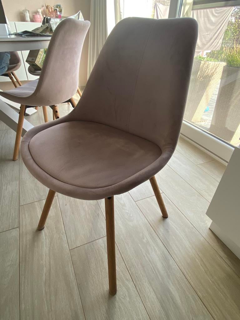 Velvet roze stoelen, Ophalen, Gebruikt, Overige kleuren, Stof