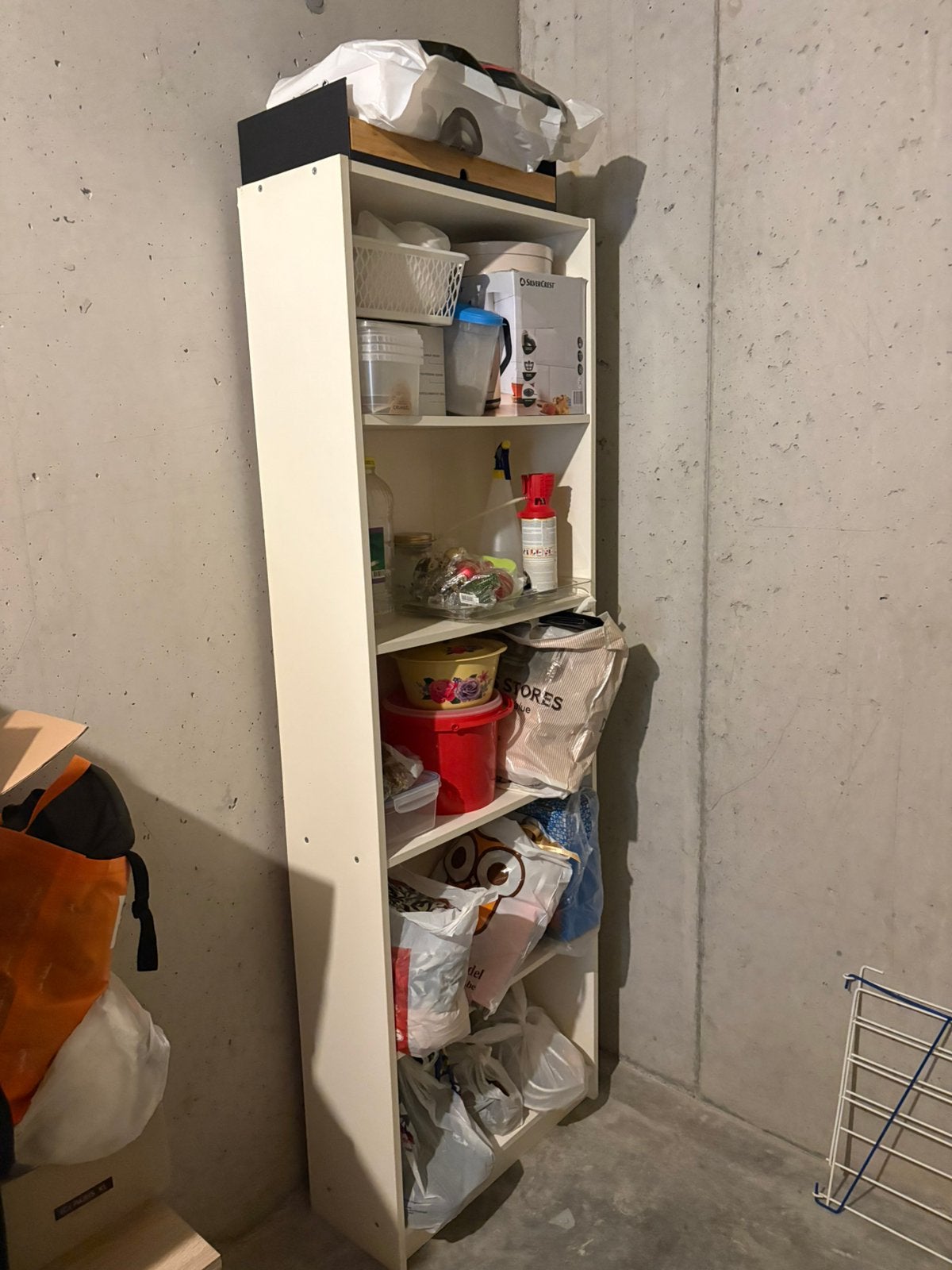Armoire à rayonnerie/bibliothèque blanche à vendre, Enlèvement, Utilisé