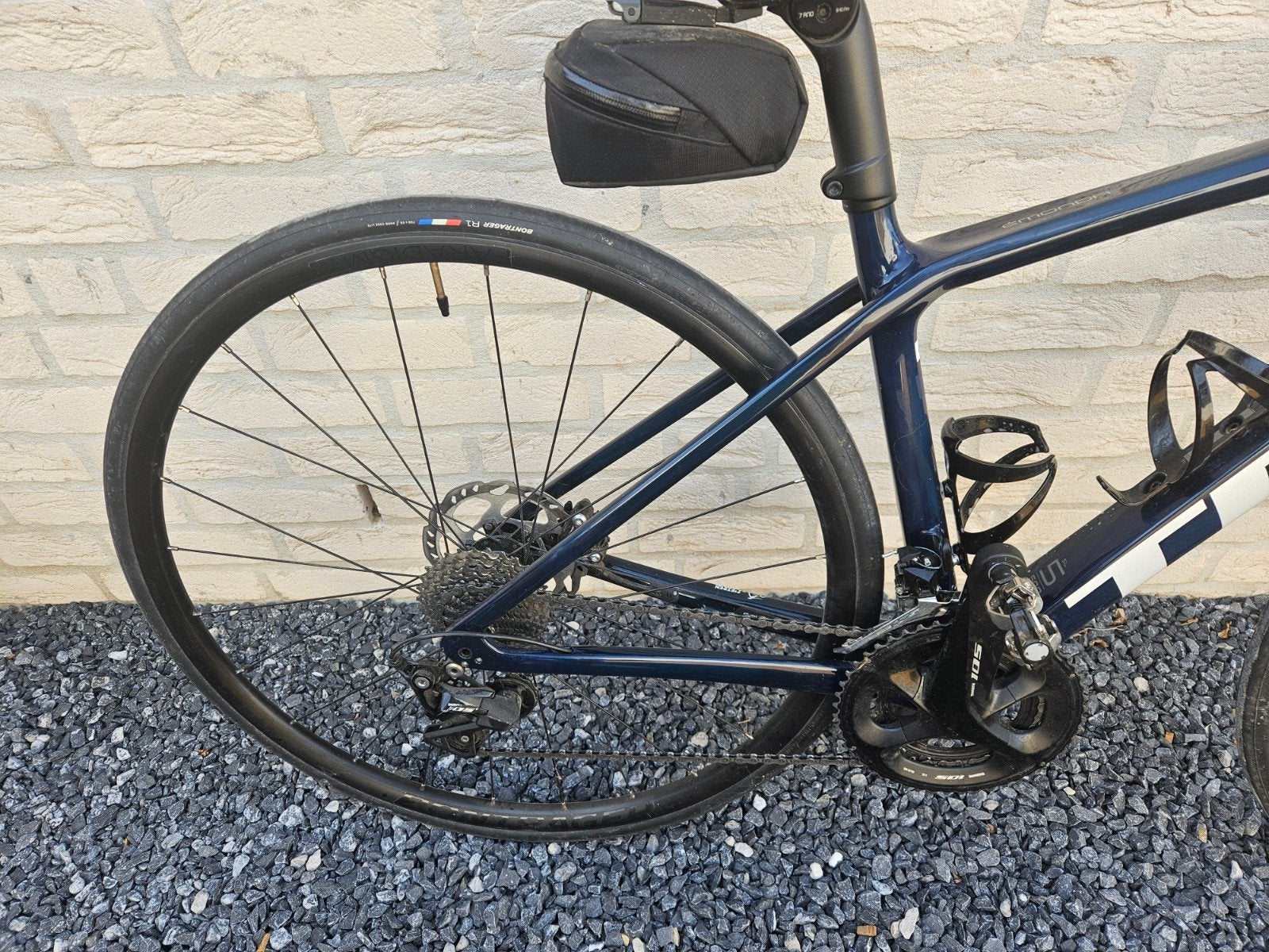 Koersfiets trek carbon blauw/zwart, Fietsen en Brommers, Fietsen | Racefietsen, Ophalen, Carbon