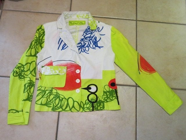 Een leuk blazer jasje voor de zomer, maat 42, Ophalen, Zo goed als nieuw, Maat 42/44 (L), Groen