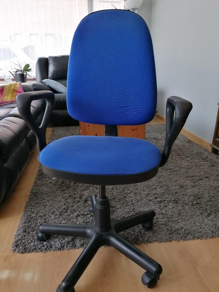 bureaustoel, Ophalen, Gebruikt, Blauw, Bureaustoel