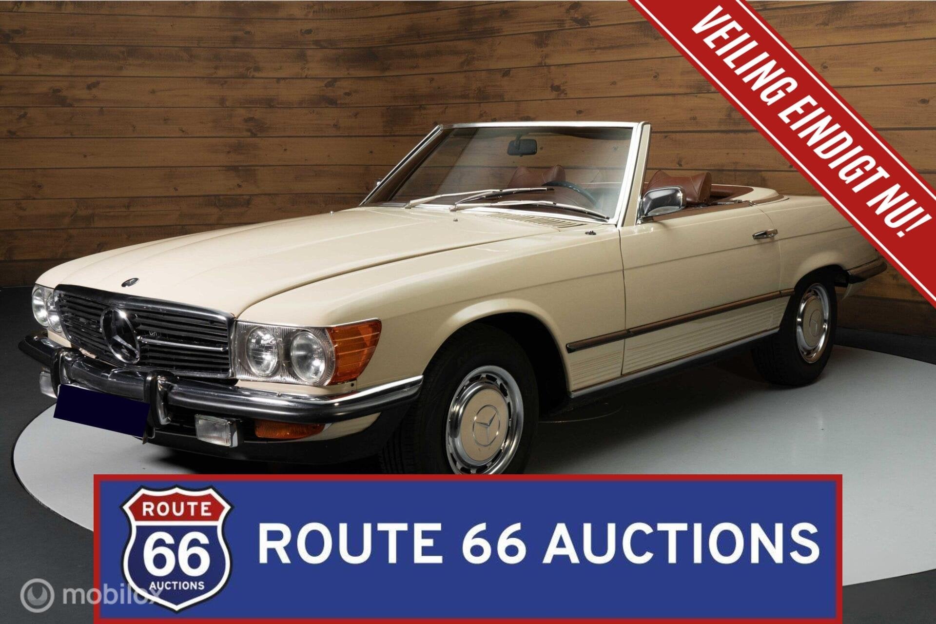 Mercedes Benz 350 SL | 1972 | Route 66 Auctions, Auto's, Zwart, Mercedes-Benz, Bedrijf, Handgeschakeld