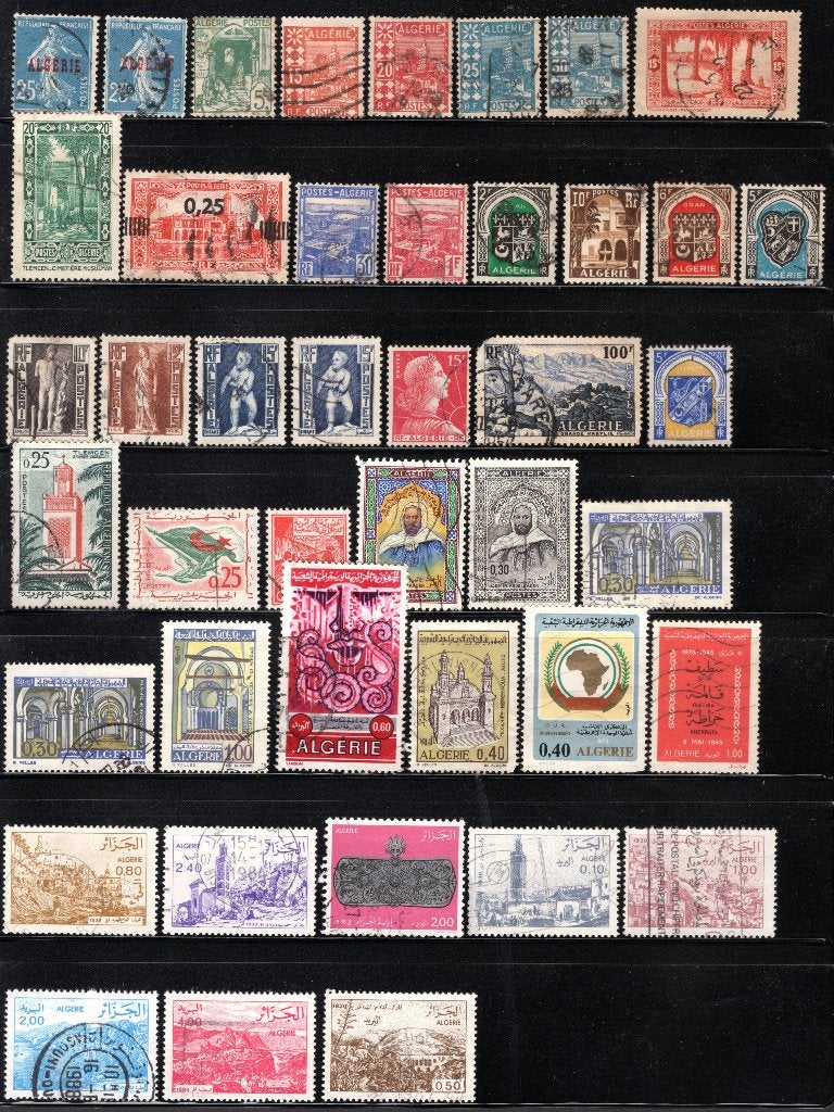 ALGÉRIE Lot de timbres timbrés, Envoi, Autres pays, Affranchi