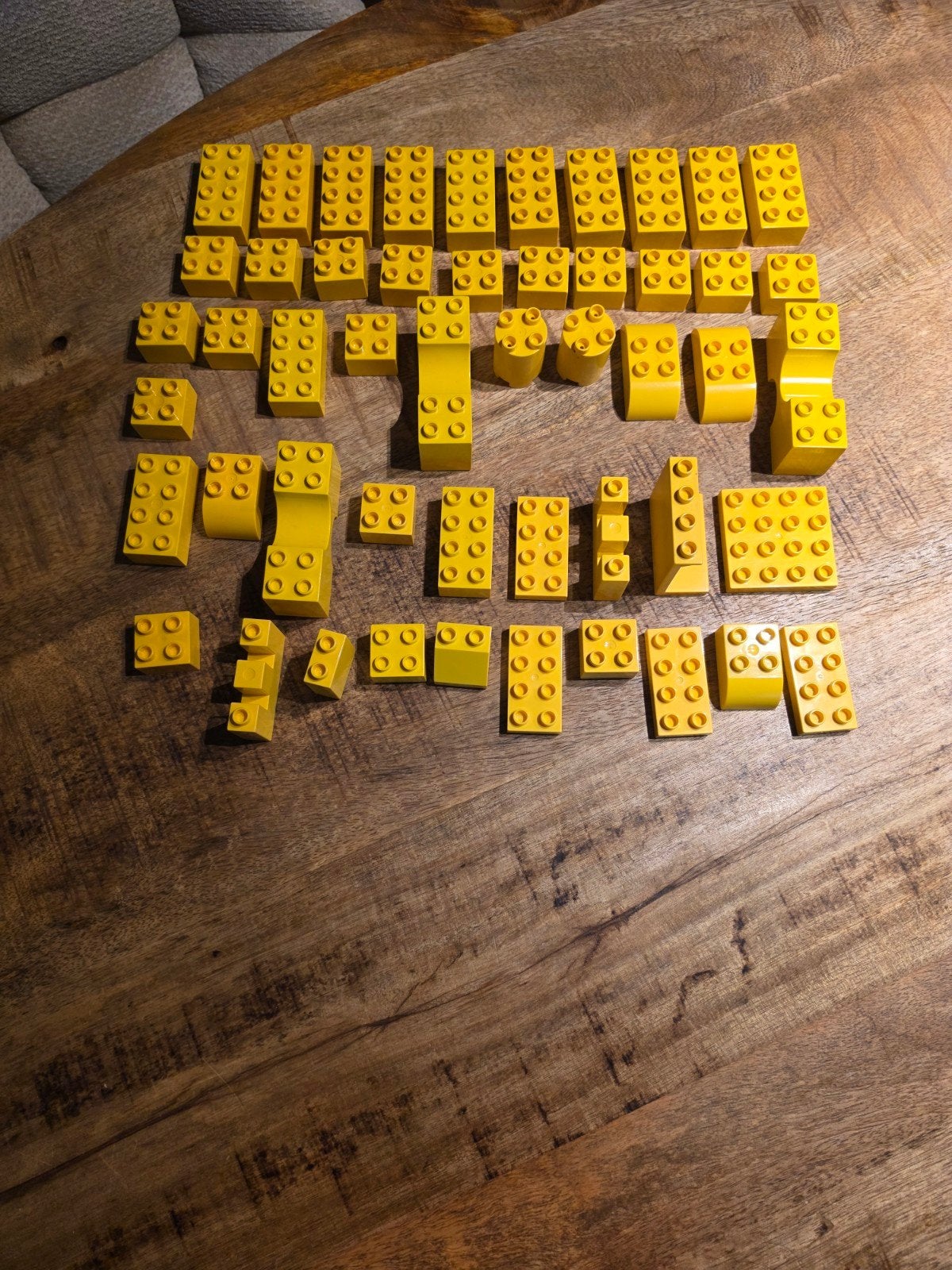 50 blocs Lego Duplo jaunes, Enlèvement ou Envoi, Comme neuf, Briques en vrac, Duplo