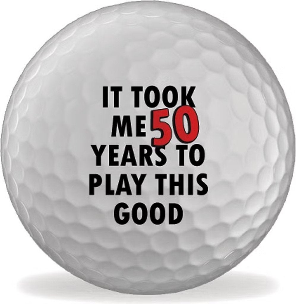 Golfballen bedrukt It Took me 50 Years to Play This Good 3x, Enlèvement ou Envoi, Neuf, Set