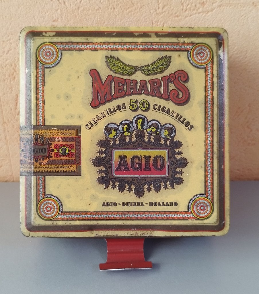 Vintage Mehari's Agio cigarilloblik, Ophalen of Verzenden, Gebruikt, Tabaksdoos of Verpakking