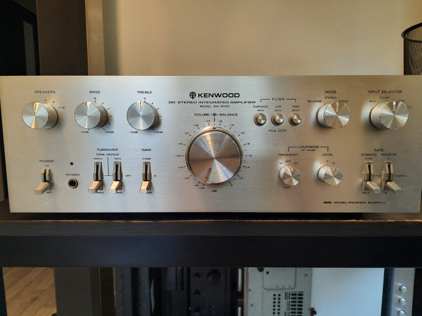 Kenwood KA-8100 DC Stereo Integrated Amplifier (1977-79)., Ophalen, Gebruikt, Stereo, 60 tot 120 watt