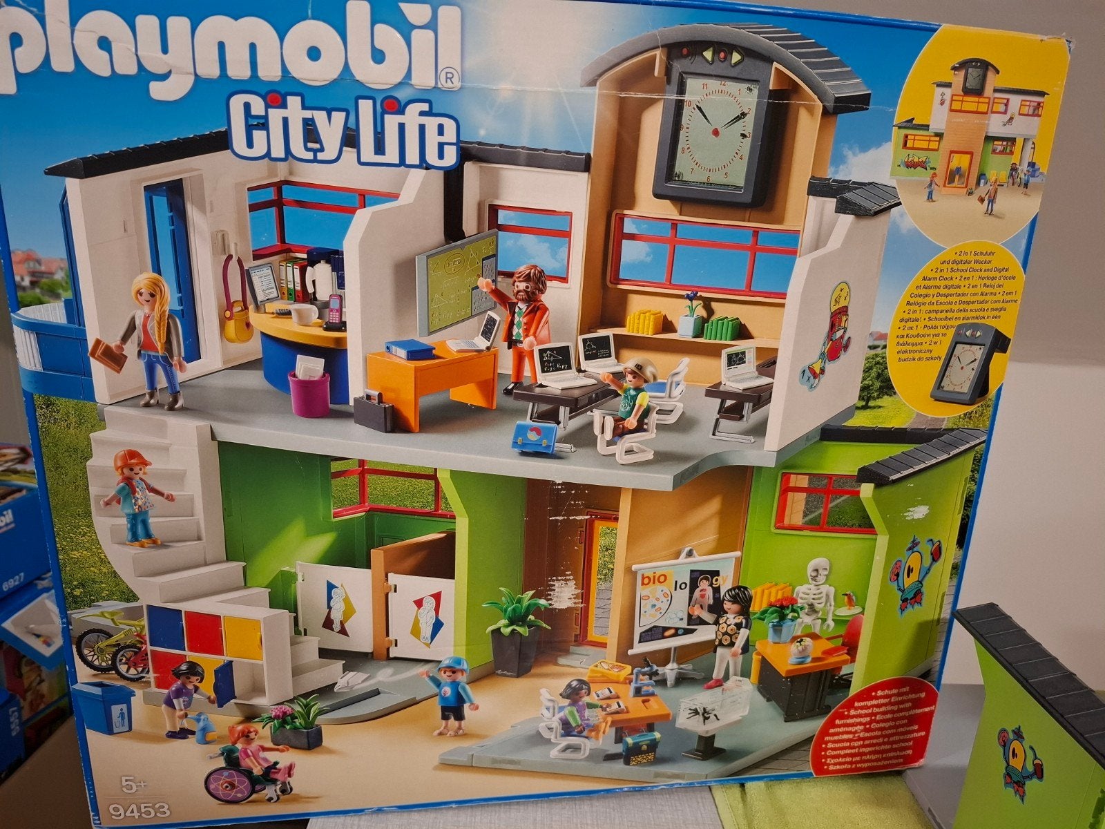 playmobil 9453 grote school met schoolbel en wekker, Kinderen en Baby's, Speelgoed | Playmobil, Ophalen, Gebouw, Complete set