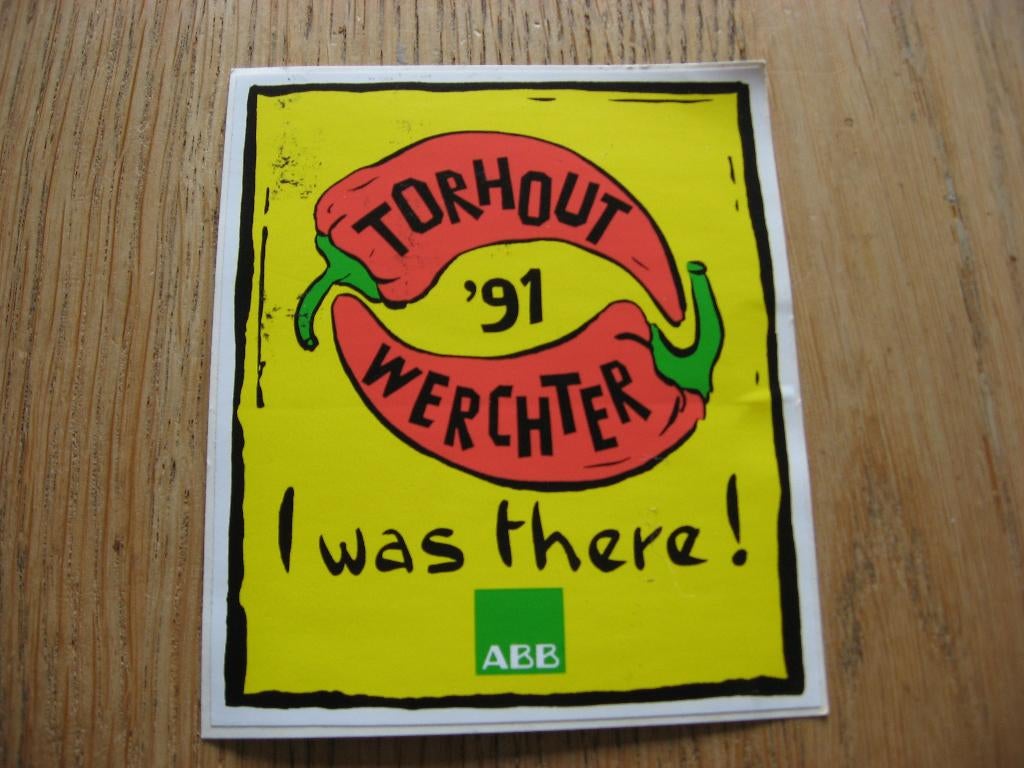 Torhout Werchter '91 Festival I was there Sticker, Ophalen of Verzenden, Zo goed als nieuw, Bedrijf of Vereniging