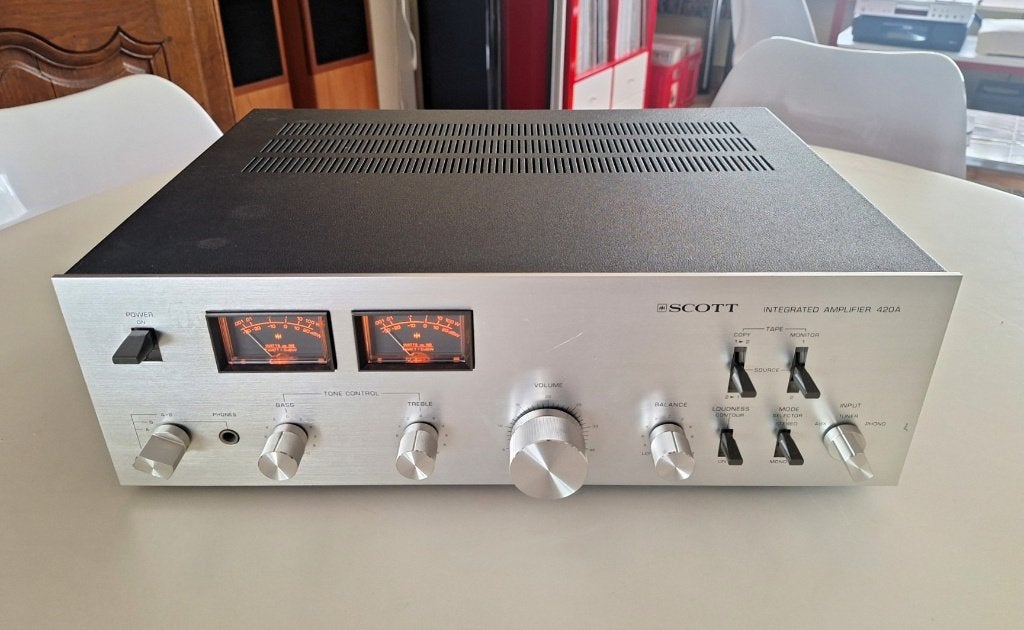 Vintage versterker Scott 420A geserviced !, Audio, Tv en Foto, Versterkers en Ontvangers, Overige merken, Refurbished, Ophalen of Verzenden