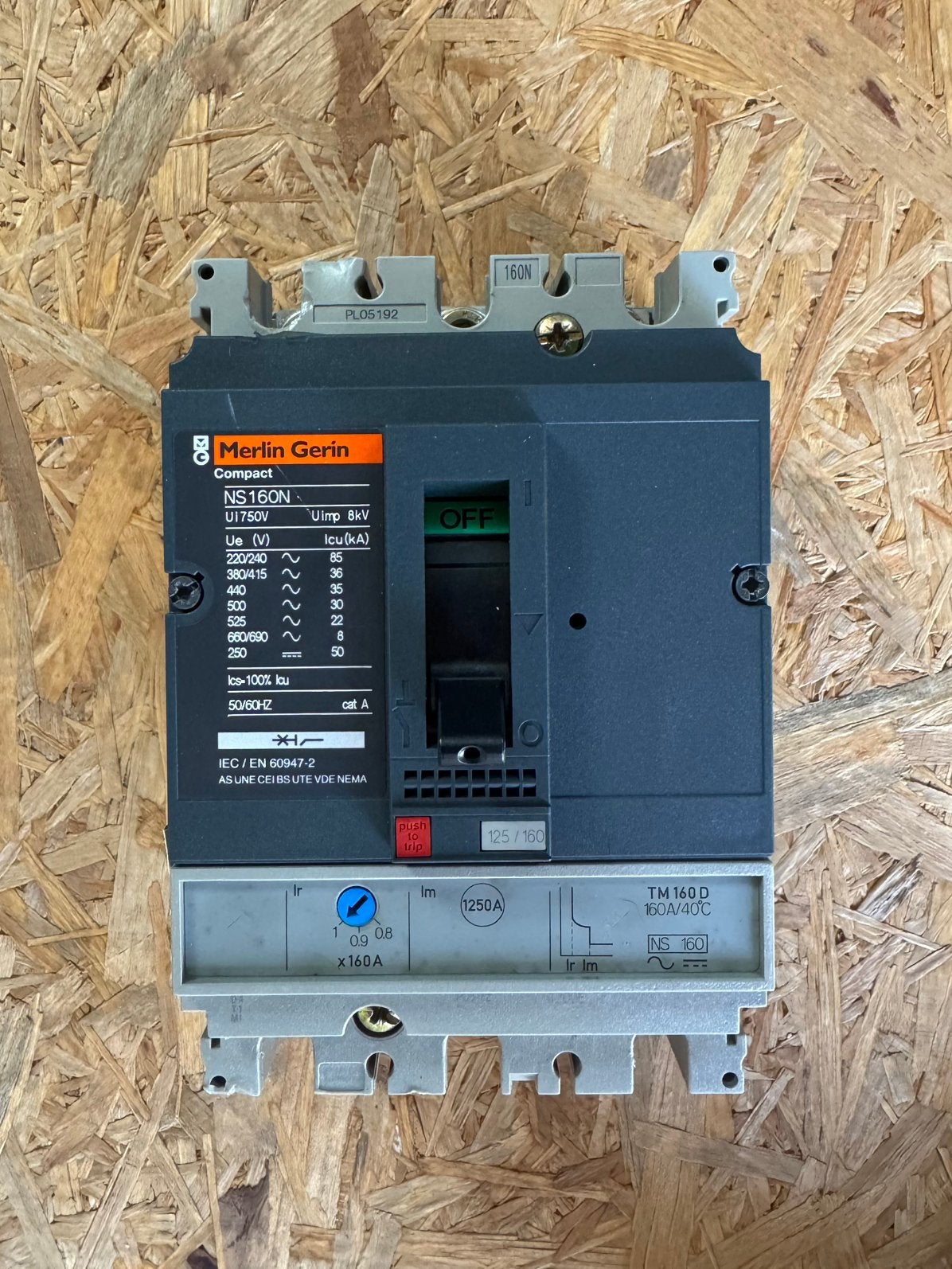 Merlin Gerin Compact NS160N + TM160D 160A 3P – Réf. 30630, Bricolage & Construction, Enlèvement ou Envoi, Comme neuf, Schneider Electric