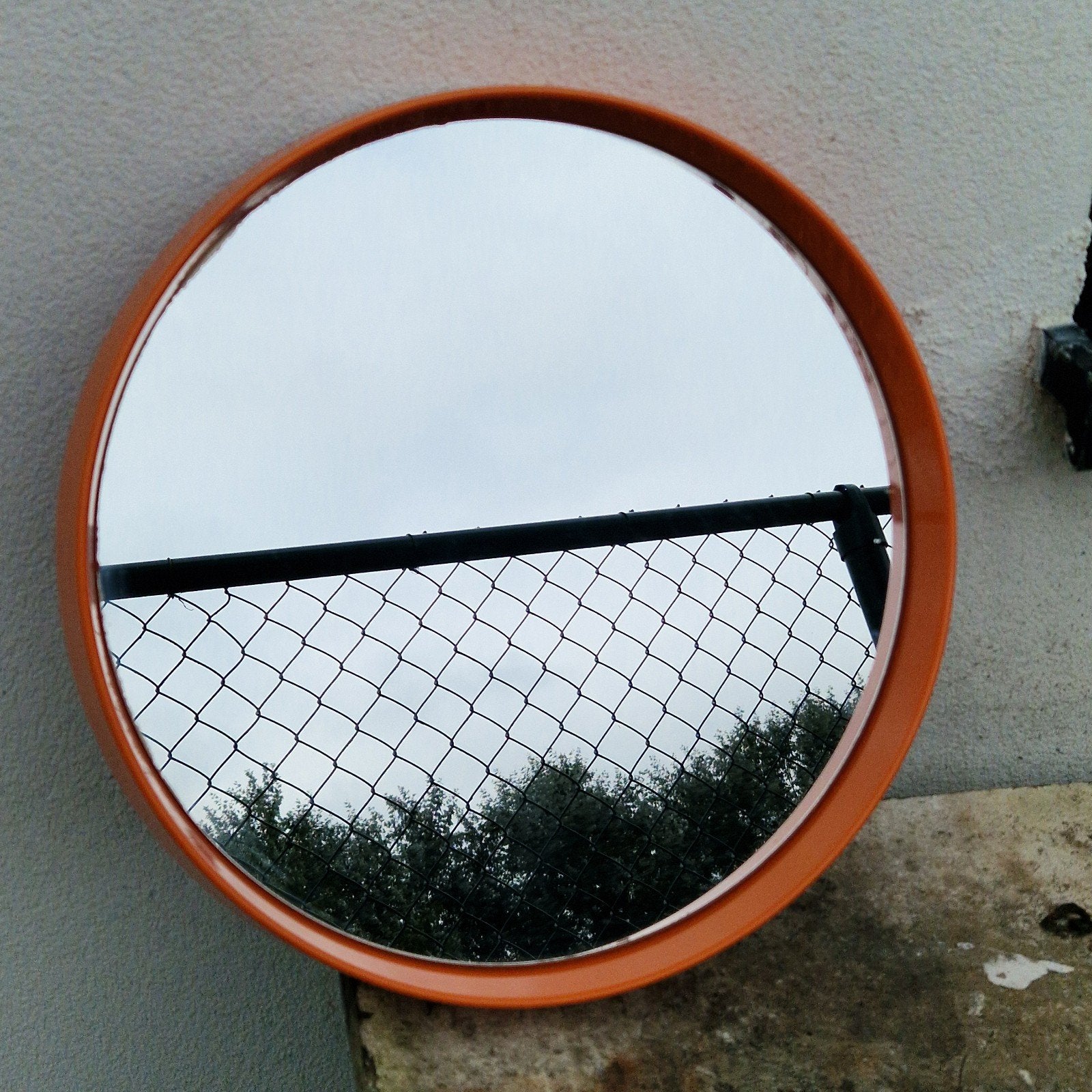 made in italy gestempeld mod 010 , kunststof ronde spiegel, Huis en Inrichting, Ophalen of Verzenden, Rond, Minder dan 50 cm, Minder dan 100 cm