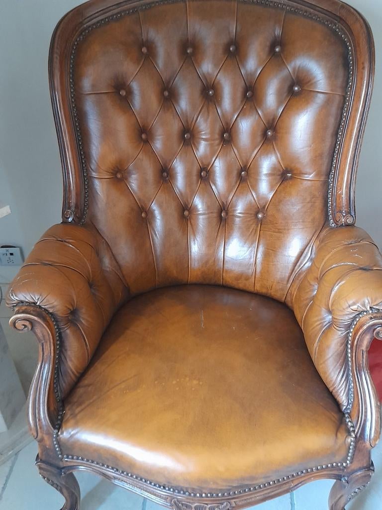 Zetel chesterfield, Antiek en Kunst, Ophalen
