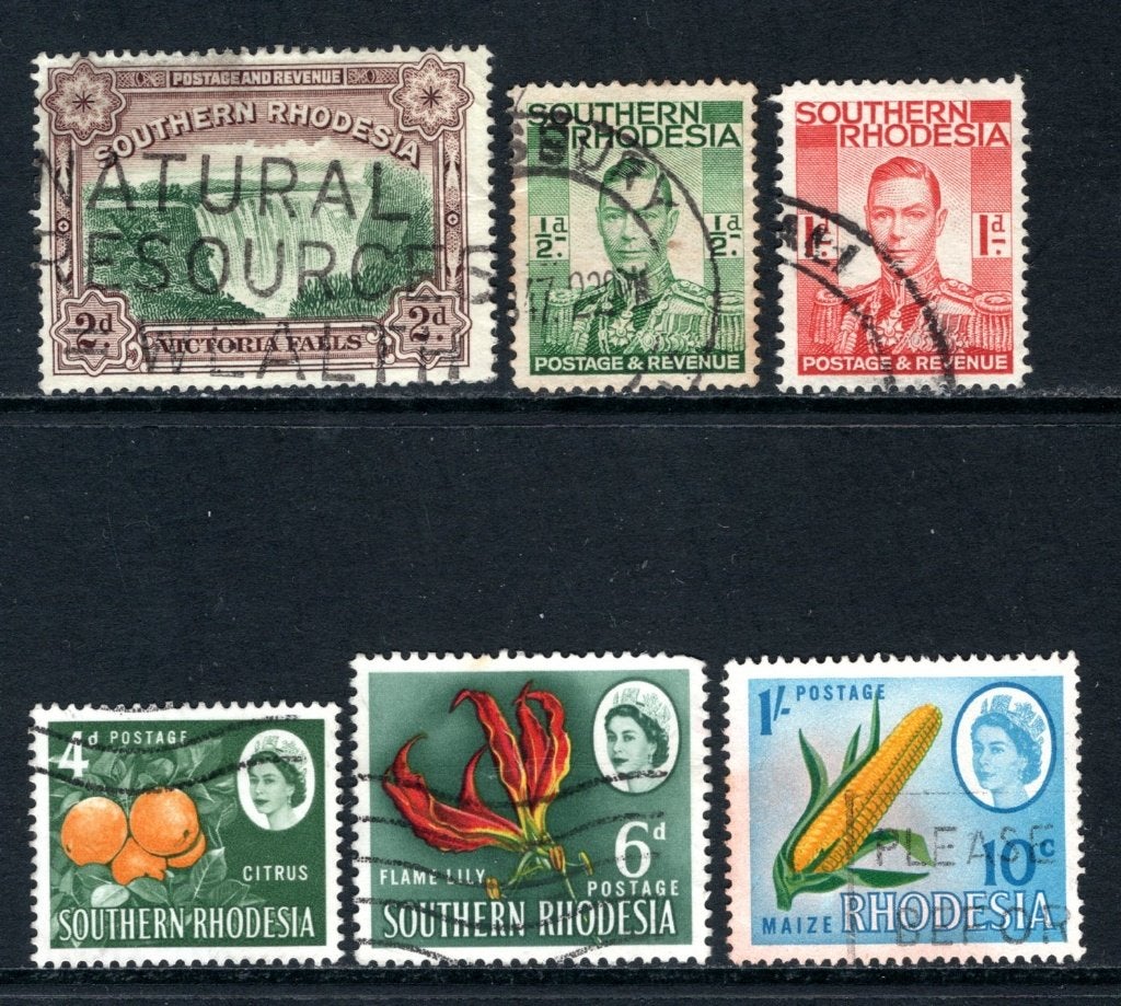 RHODESIA SOUTHERN Lot zegels gestempeld, Verzenden, Overige landen, Gestempeld