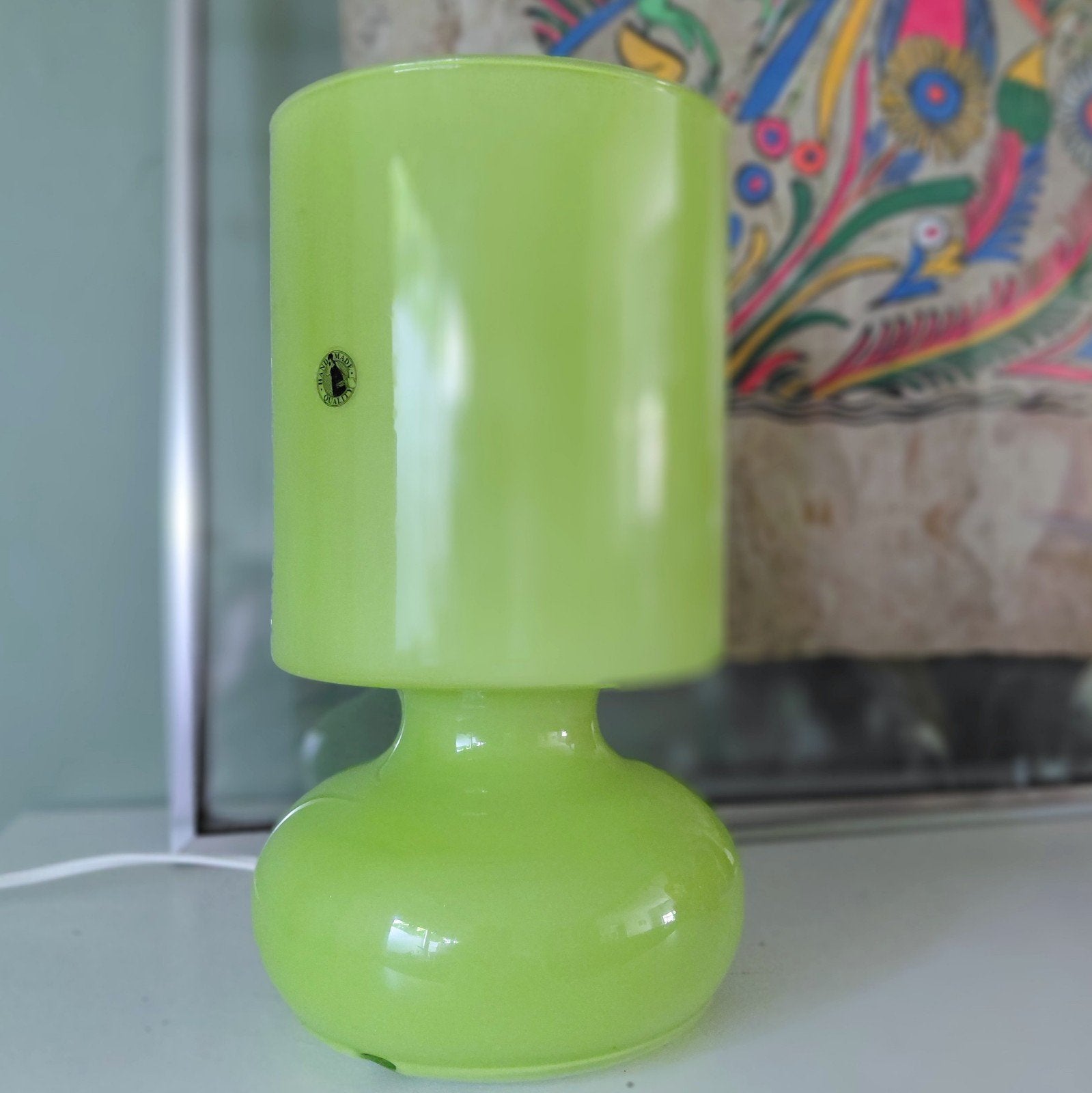 Lampe de table Vintage Working IKEA Lykta en verre vert, Maison & Meubles, Lampes | Lampes de table, Comme neuf, Moins de 50 cm