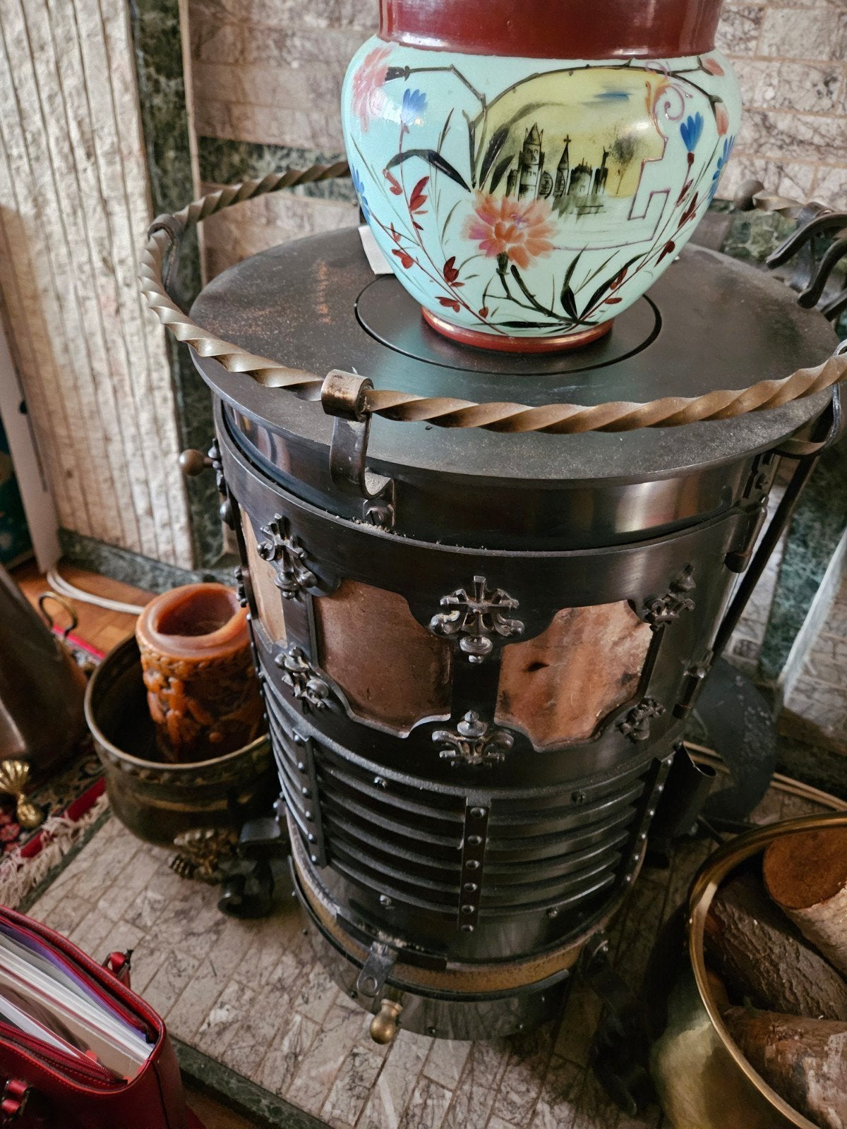 antieke houtkachel, Maison & Meubles, Enlèvement, Poêle à bois