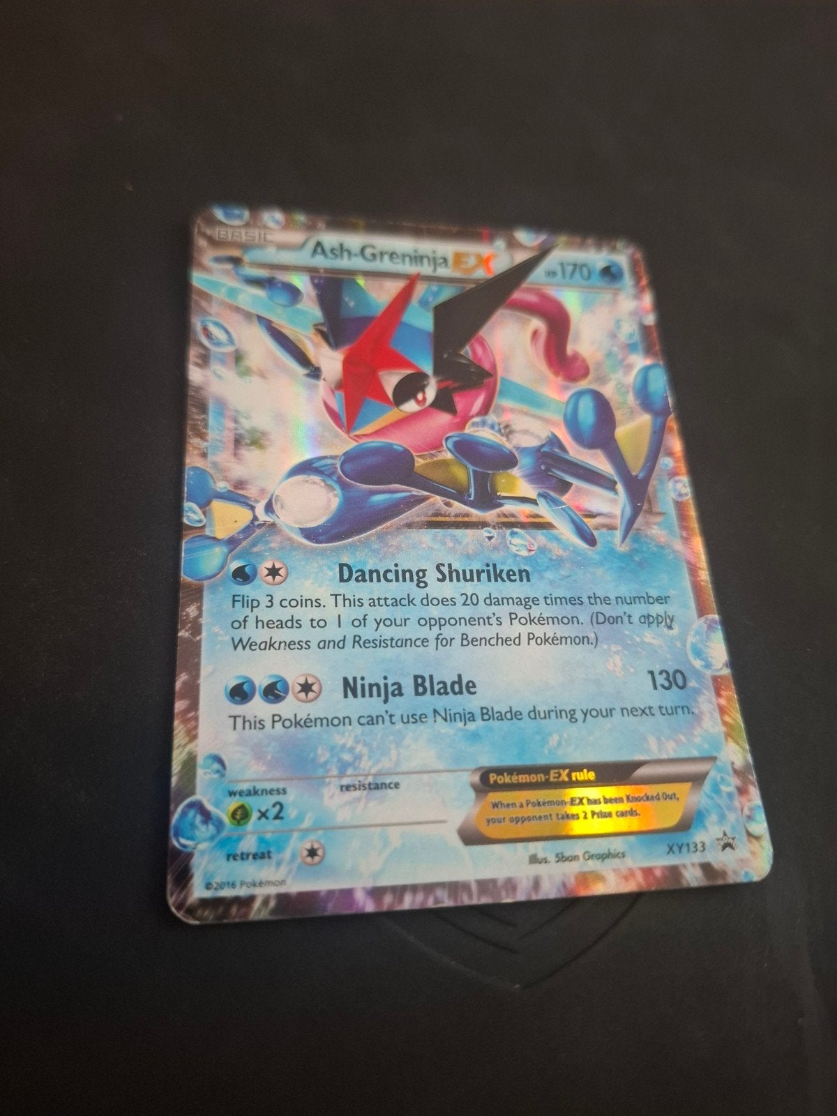 Ash-Greninja EX Pokémon Kaart XY133 Foil, Hobby en Vrije tijd, Verzamelkaartspellen | Pokémon, Ophalen of Verzenden, Foil