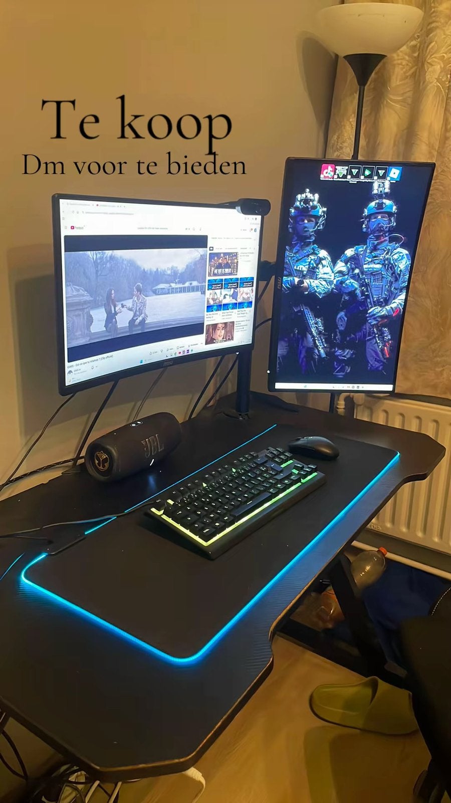 Gaming PC + complete gaming setup – RTX 3070 / 16GB RAM, Enlèvement, Comme neuf, Gaming