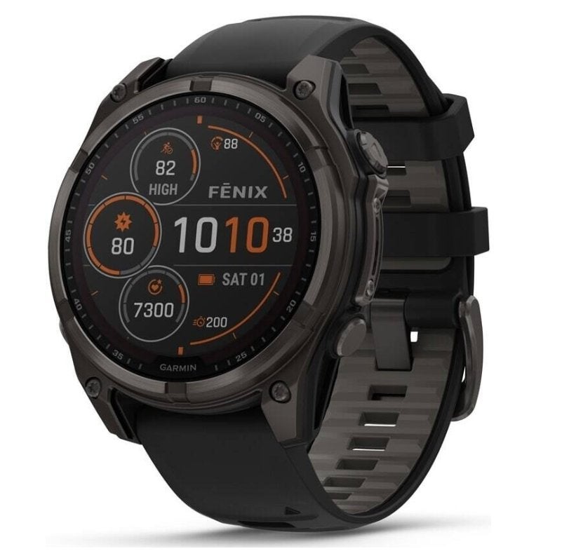 Garmin Fenix 8 – 47 mm Sapphire Solar Titanium Smartwatch, Zwart, Garmin Fenix 8 – 47 mm Sapphire Solar Titanium Smartwatch, Ophalen of Verzenden