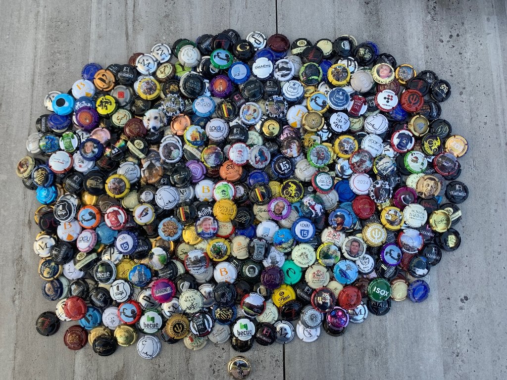 Prachtig lot van 600 champagne capsules, Ophalen of Verzenden