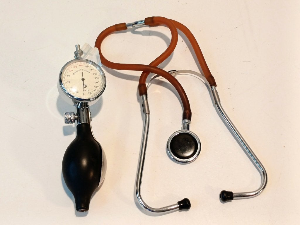 vintage Dr. stetoscoop  en drukmeter, Antiek en Kunst, Curiosa en Brocante, Ophalen of Verzenden