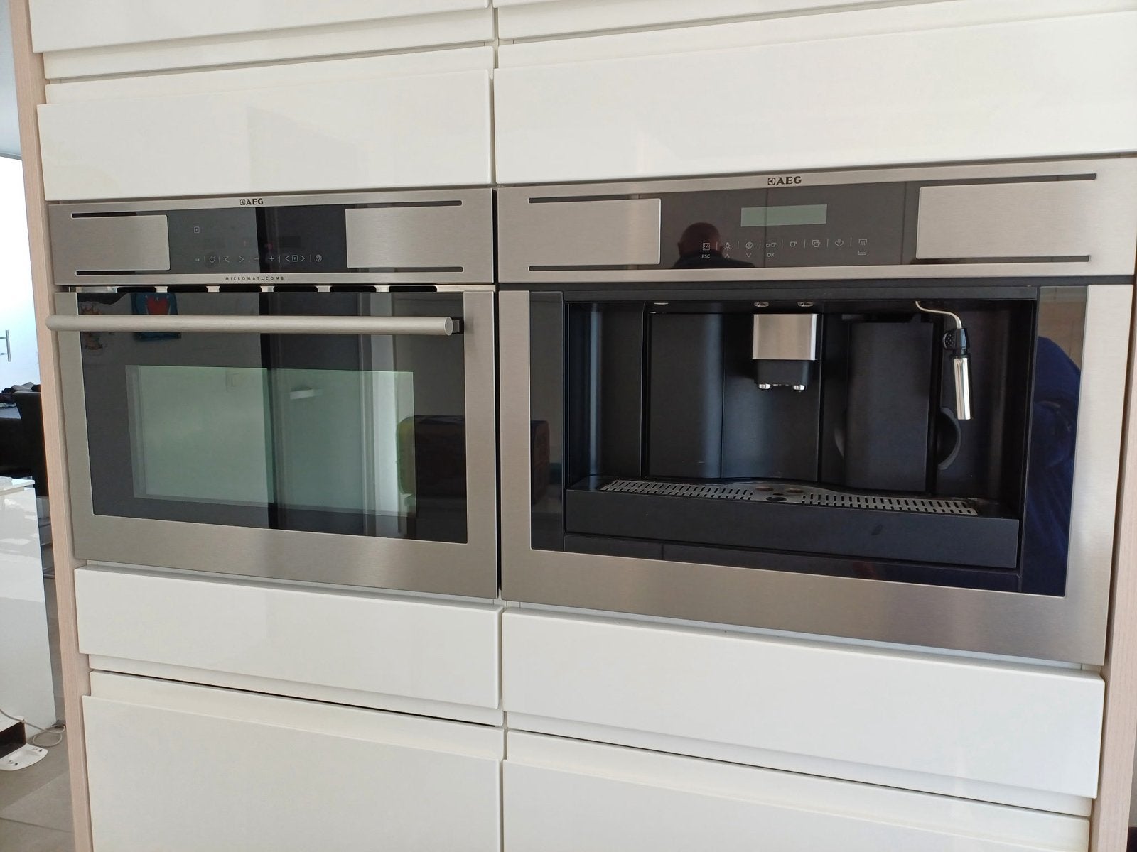AEG inbouw koffiemachine & combi oven/voor herstelling, Ophalen, Gebruikt, Oven, AEG