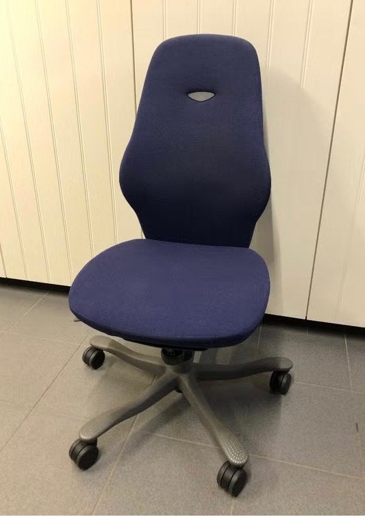 Kinnarps ergonomische bureaustoel, Maison & Meubles, Enlèvement, Utilisé, Bleu, Chaise de bureau