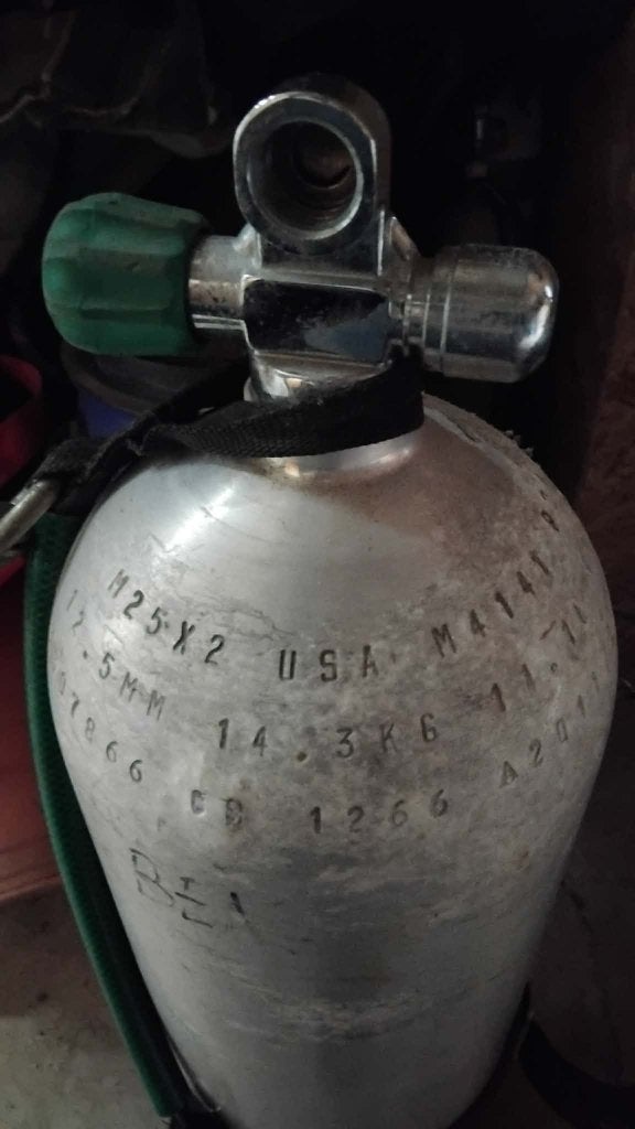 2 Bouteilles plongée S80 ALU  NITROX 11litres 200 bars, Enlèvement, Utilisé, Bouteille de plongée