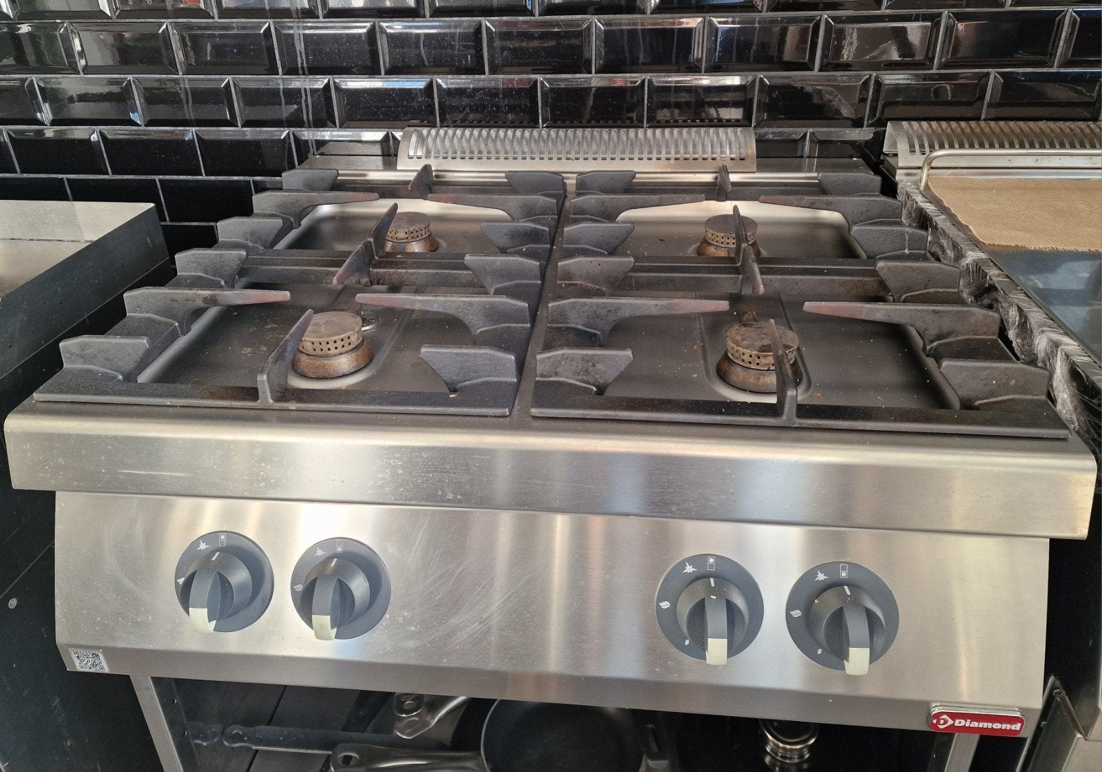 Cuisinière professionnelle inox 4 feux – Horeca, Articles professionnels, Enlèvement ou Envoi