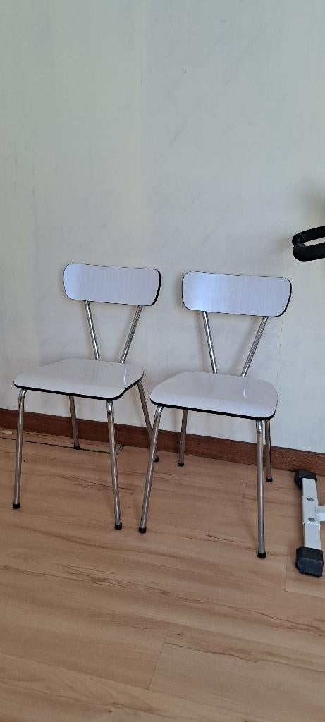 Retro stoelen, Bois, Gris, Deux, Enlèvement