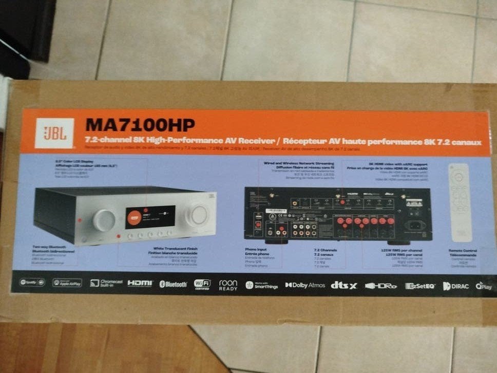 JBL MA7100HP - 7.2 Home Theatre-versterker - Nieuw, Overige systemen, Nieuw, 60 tot 120 watt, Ophalen