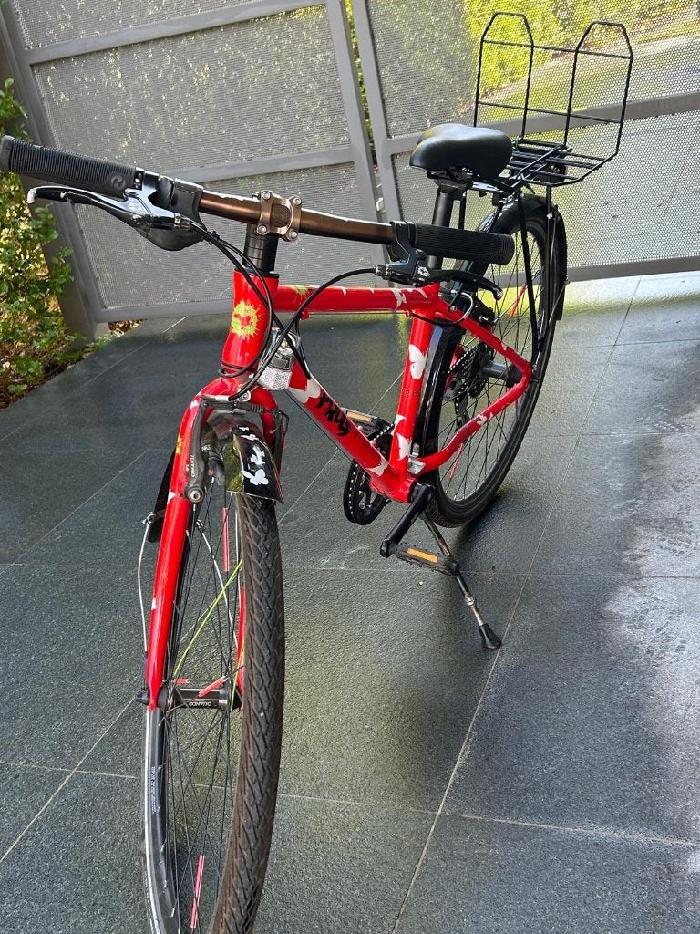 Frog 69 Hybrid - 26 pouces - léger - rouge, Vélos & Vélomoteurs, Vélos | Garçons, Vitesses, 26 pouces ou plus, Enlèvement, Utilisé
