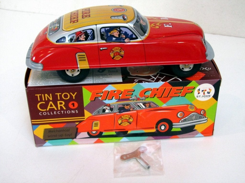 Tin Toy Car 1 "FIRE CHIEF" St. John - Marxu, Ophalen of Verzenden, Nieuw, Auto