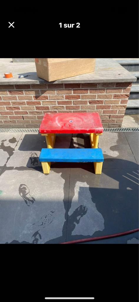 Table de pique-nique pour enfants, facile à démonter, Enlèvement ou Envoi, Comme neuf