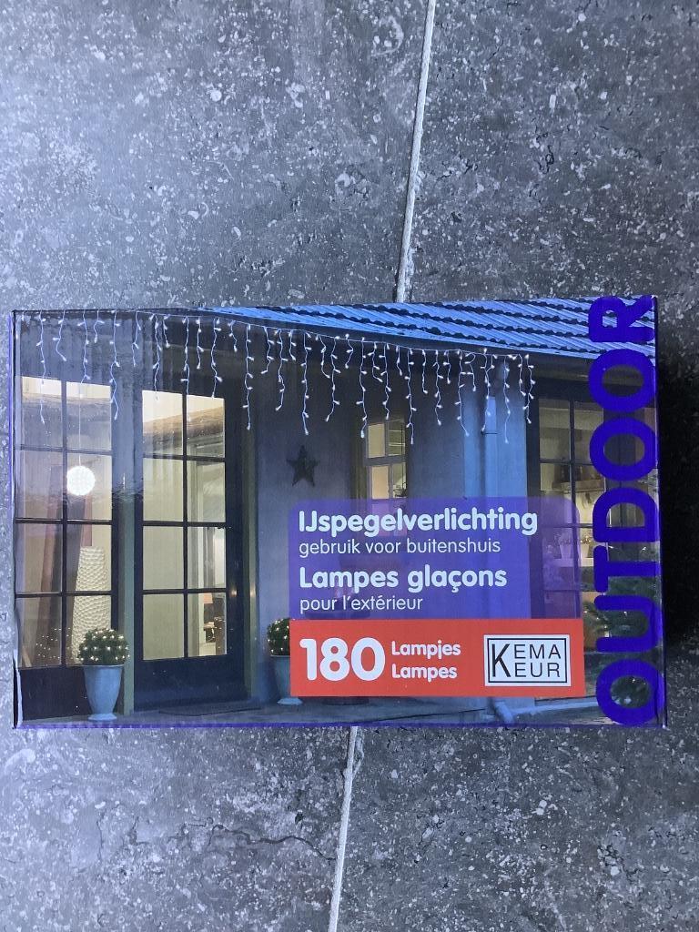 Ijspegelverlichting kerst 180 lampjes, Diversen, Ophalen, Gebruikt