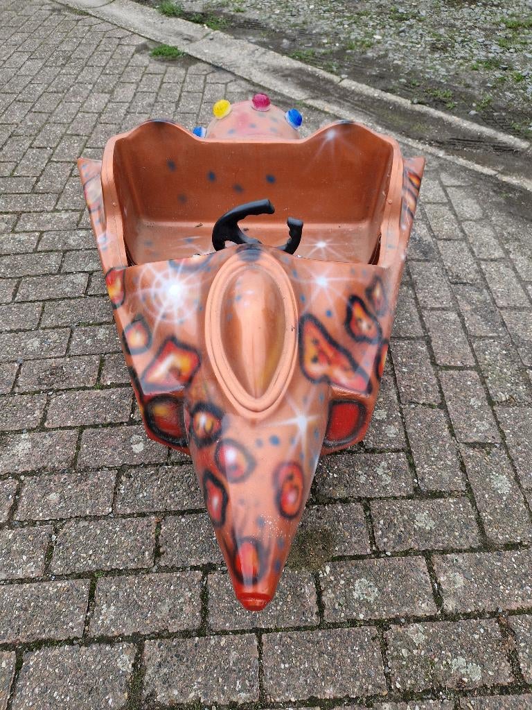 KERMIS POLYESTER VLIEGTUIG UFO SPACE DRAAIMOLEN VINTAGE DECO, Ophalen, Gebruikt