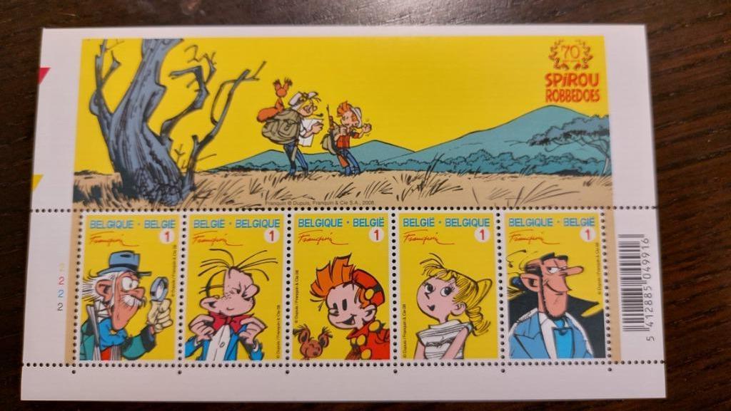 België: 70 jaar Robbedoes - BL154, Postzegels en Munten, Orginele gom, Ophalen of Verzenden, Zonder stempel, Postfris