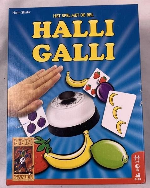 Halli Galli 999 Games spel met Bel Reactiespel kaartspel, Hobby en Vrije tijd, Verzenden, Zo goed als nieuw