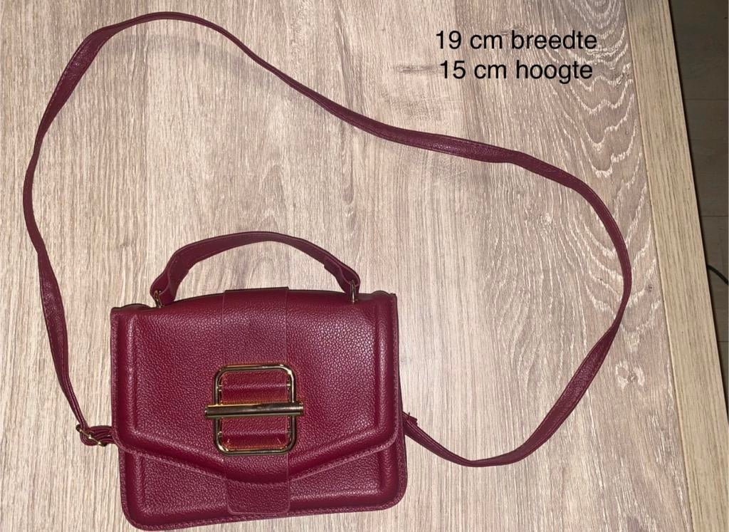 Sac à main bordeaux - 19 x 15 cm, Enlèvement ou Envoi, Comme neuf, Rouge, Sac à main