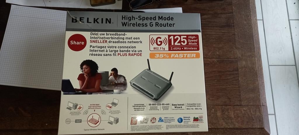 Belkin 2,4 GHz 802.11g 125-router, Ophalen of Verzenden, Router