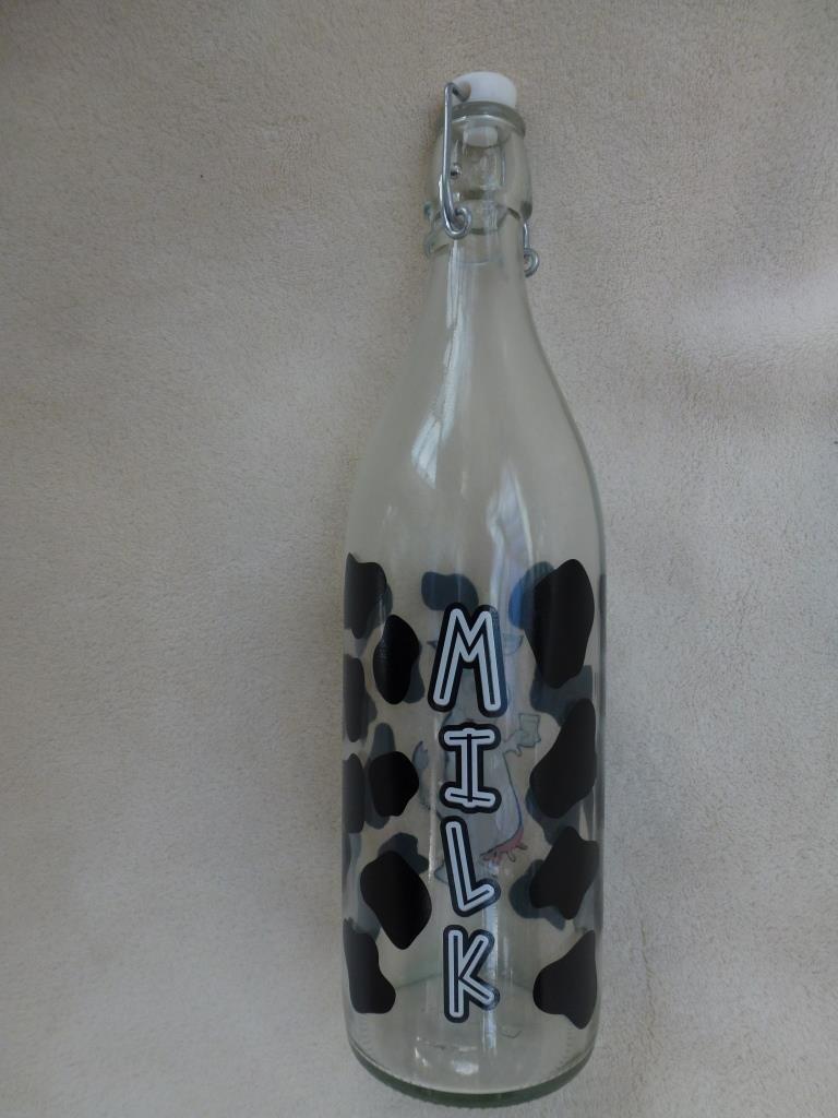 Bouteille de lait de vache, Neuf, Enlèvement ou Envoi, Poterie rustique, Verre