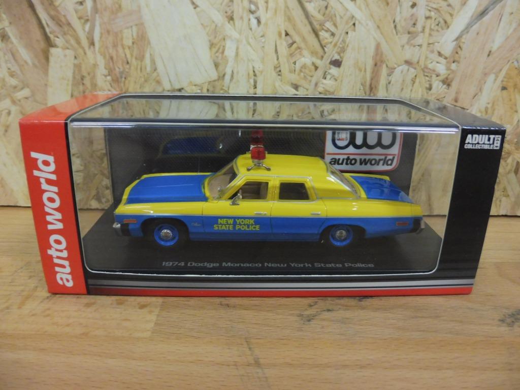 1:43 Auto World Dodge Monaco New York State Police 1974, Ophalen of Verzenden, Zo goed als nieuw, Auto