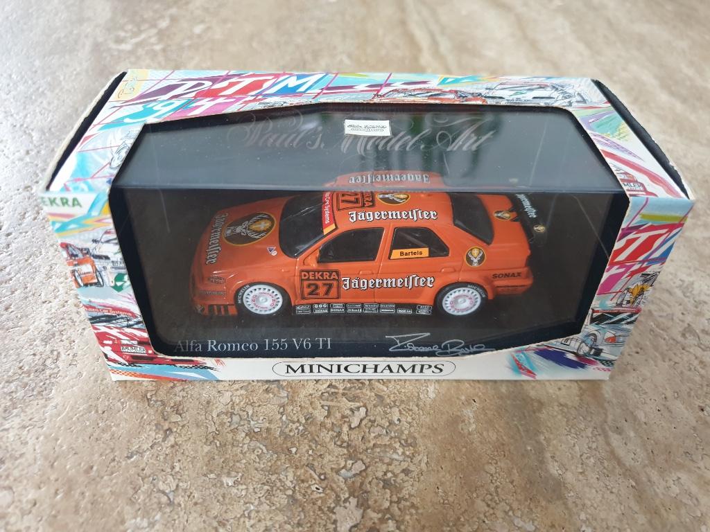 Minichamps 1/43 Alfa Romeo 155 V6 TI Jagermeister 1994 DTM, Hobby & Loisirs créatifs, Enlèvement ou Envoi, Neuf, Voiture, MiniChamps