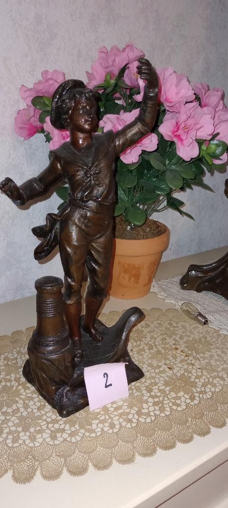 Antiek beeld figuur in zamac nr 2, Antiek en Kunst, Ophalen of Verzenden