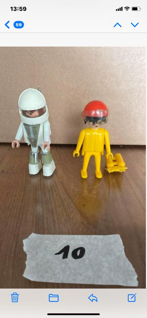 Vintage playmobil  1 duiker met fles 1 space man in pak, Kinderen en Baby's, Speelgoed | Playmobil, Ophalen, Gebruikt
